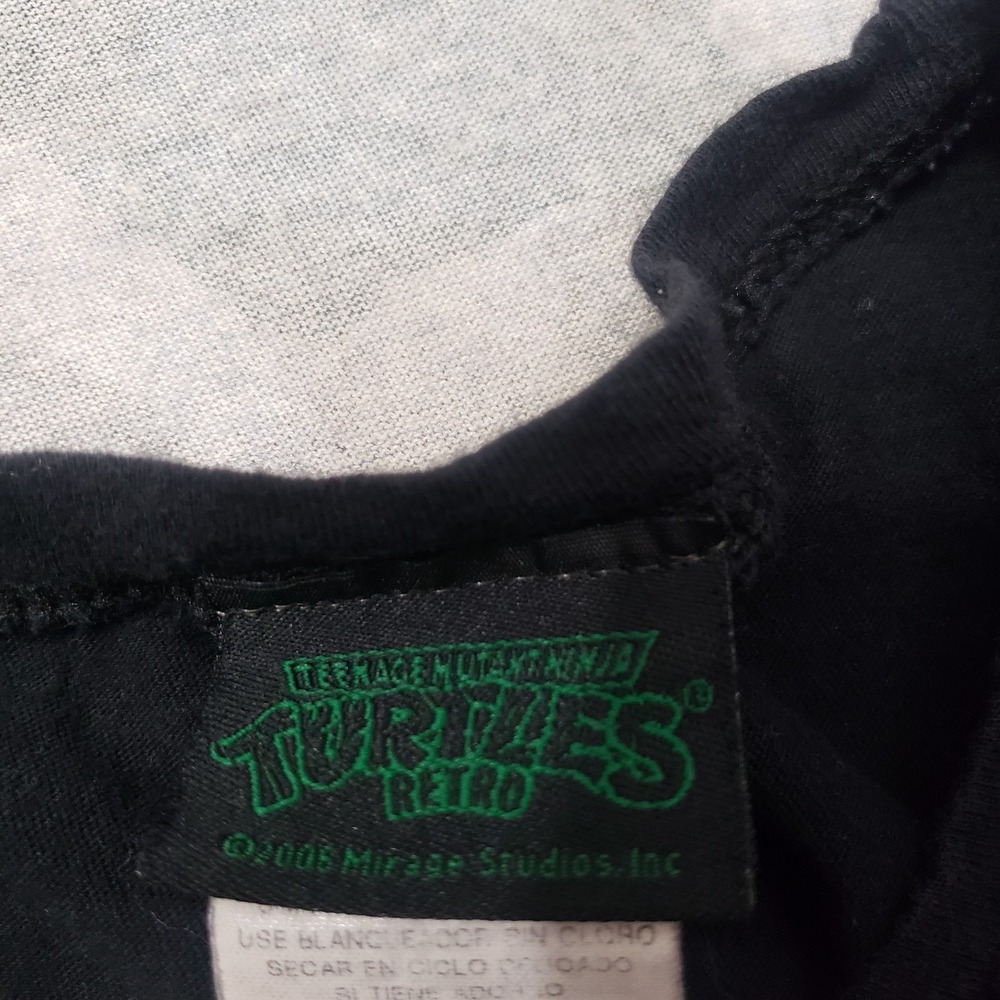 Vintage Ninja Turtles Shirt Youth Black Short Sleeve - Picture 4 of 10
